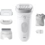 Braun Silk-épil 7 7-041 Depiladora Eléctrica MicroGrip, Recargable, Blanco y Gris